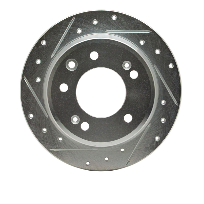 Picture of R1 09-16 Hyundai TUCSON Rear Left Drilled & Slotted Silver Brake Rotor