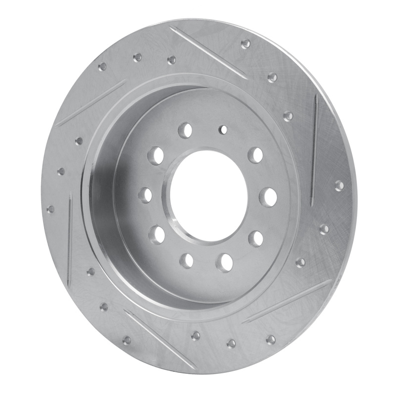 Picture of R1 07-08 Hyundai TIBURON Rear Left Drilled & Slotted Silver Brake Rotor