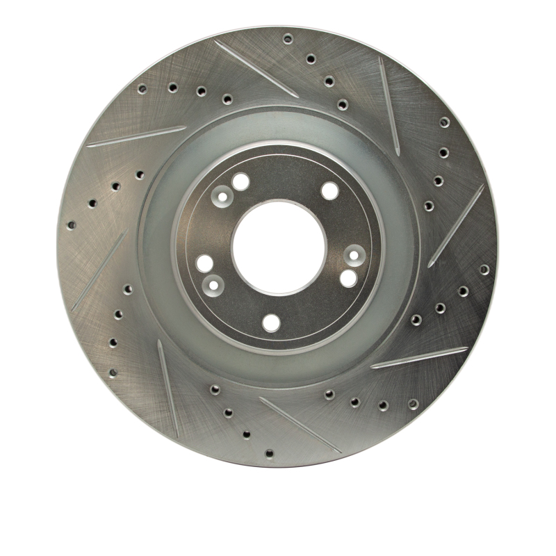 Picture of R1 11-17 Genesis G80 Front Right Drilled & Slotted Silver Brake Rotor