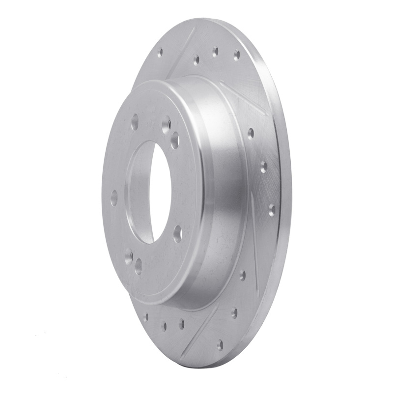 Picture of R1 11-25 Hyundai Elantra Coupe Rear Left Drilled & Slotted Silver Brake Rotor