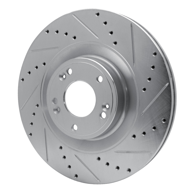 Picture of R1 11-17 Genesis G80 Front Right Drilled & Slotted Silver Brake Rotor