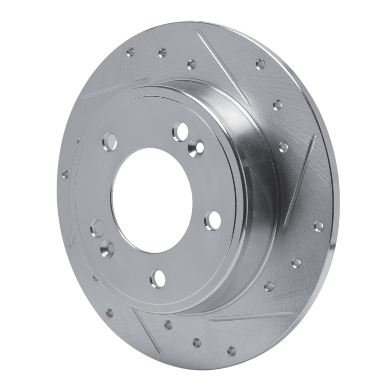 Picture of R1 11-25 Hyundai Elantra Coupe Rear Right Drilled & Slotted Silver Brake Rotor