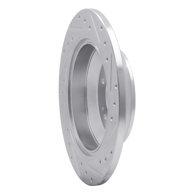 Picture of R1 09-20 Genesis G80 Rear Left Drilled & Slotted Silver Brake Rotor