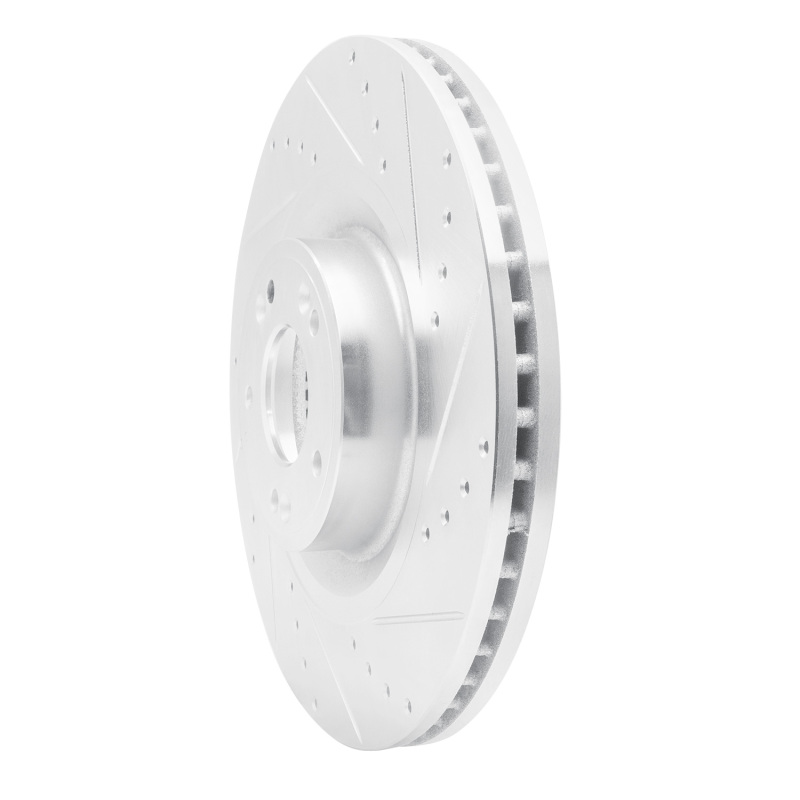 Picture of R1 12-17 Genesis G80 Front Right Drilled & Slotted Silver Brake Rotor