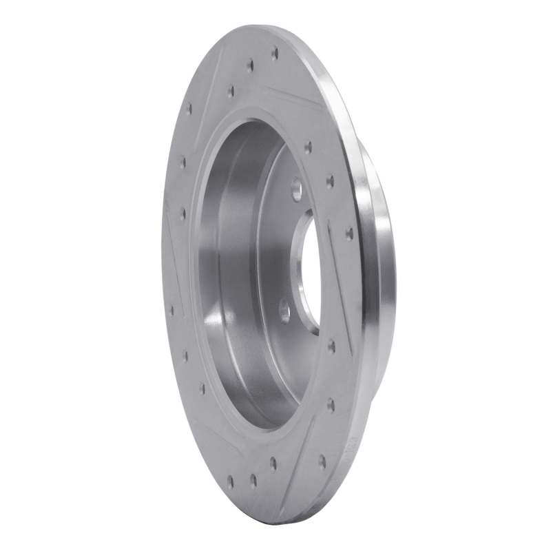 Picture of R1 12-25 Dodge Attitude (Mexico) Rear Right Drilled & Slotted Silver Brake Rotor
