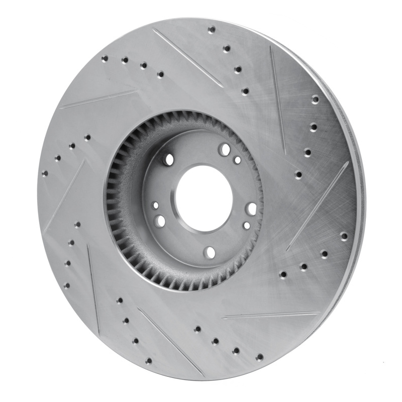 Picture of R1 12-17 Genesis G80 Front Left Drilled & Slotted Silver Brake Rotor