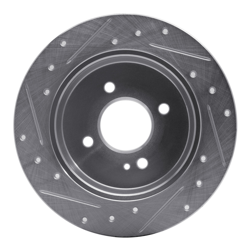 Picture of R1 12-25 Dodge Attitude (Mexico) Rear Right Drilled & Slotted Silver Brake Rotor