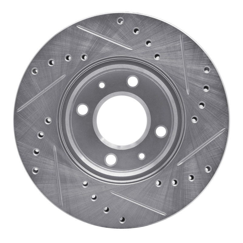 Picture of R1 12-25 Dodge Attitude (Mexico) Front Left Drilled & Slotted Silver Brake Rotor