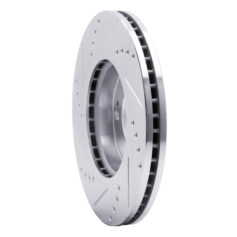 Picture of R1 01-05 Hyundai SANTA FE Front Right Drilled & Slotted Silver Brake Rotor
