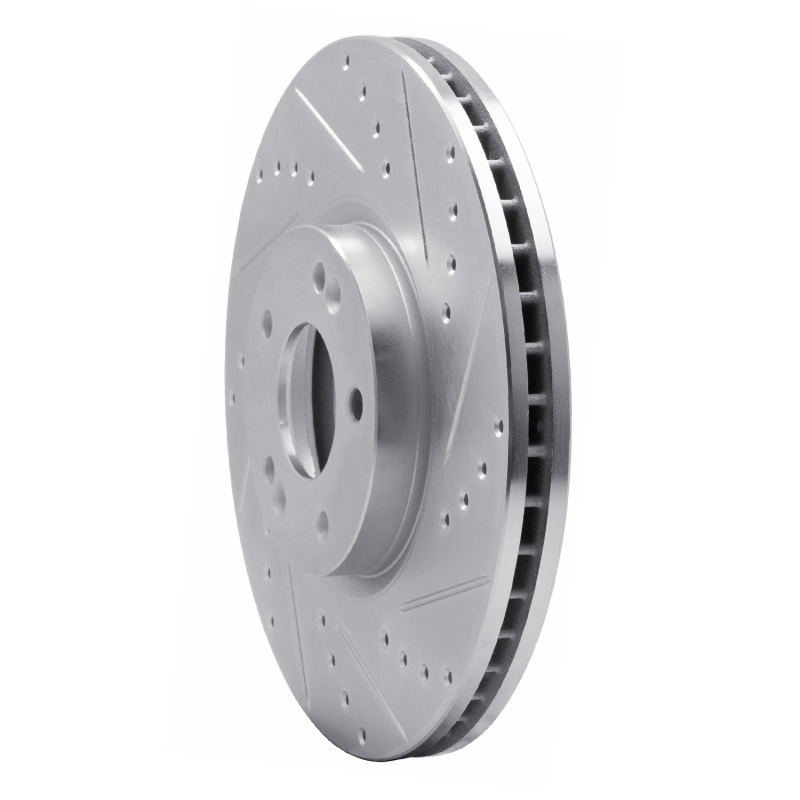 Picture of R1 07-12 Hyundai Veracruz Front Right Drilled & Slotted Silver Brake Rotor