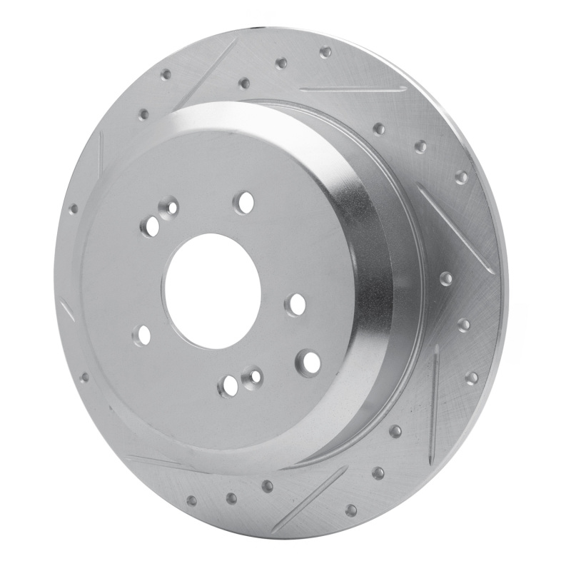 Picture of R1 07-12 Hyundai Veracruz Rear Left Drilled & Slotted Silver Brake Rotor