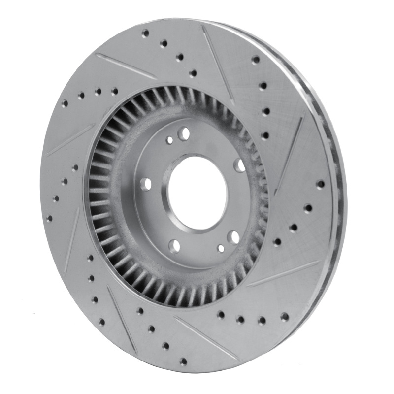 Picture of R1 13-20 Hyundai SANTA FE Sport Front Left Drilled & Slotted Silver Brake Rotor