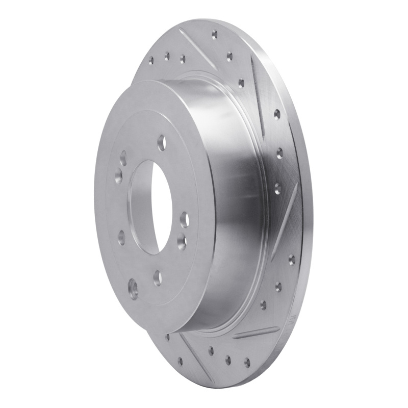 Picture of R1 16-22 Hyundai TUCSON Rear Right Drilled & Slotted Silver Brake Rotor