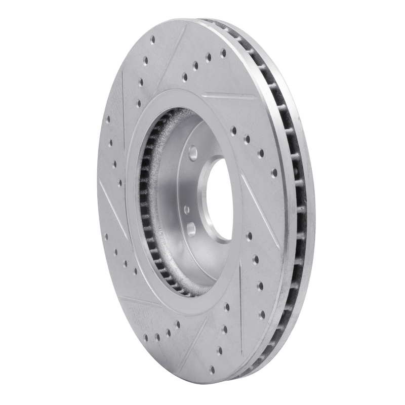 Picture of R1 10-13 Hyundai SANTA FE Front Right Drilled & Slotted Silver Brake Rotor