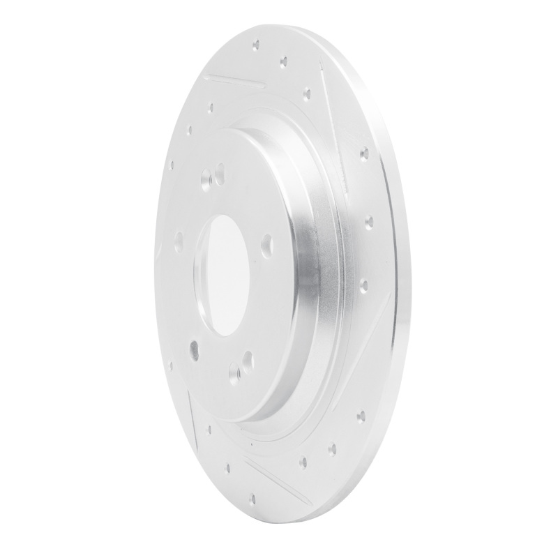 Picture of R1 18-25 Hyundai Kona Rear Right Drilled & Slotted Silver Brake Rotor