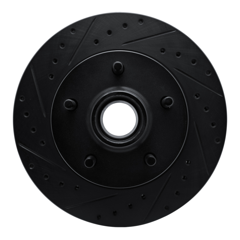 Picture of R1 90-90 Cadillac BROUGHAM Front Left Drilled & Slotted Black Brake Rotor