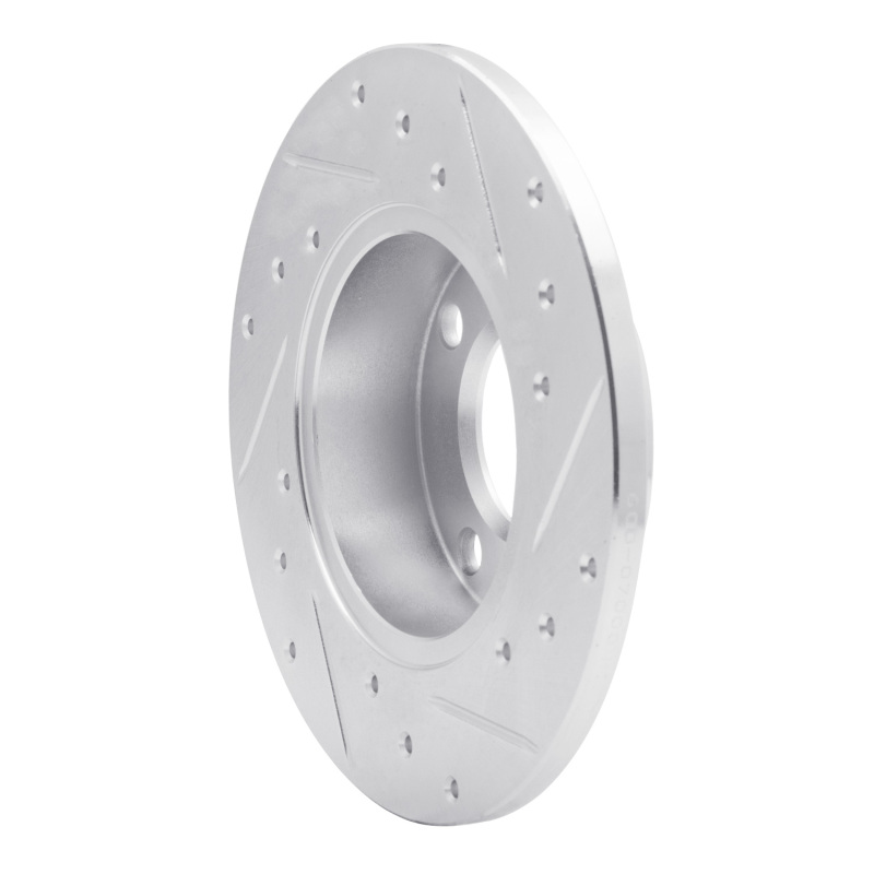 Picture of R1 66-92 Bertone X-1/9 Rear Left Front Left Drilled & Slotted Silver Brake Rotor
