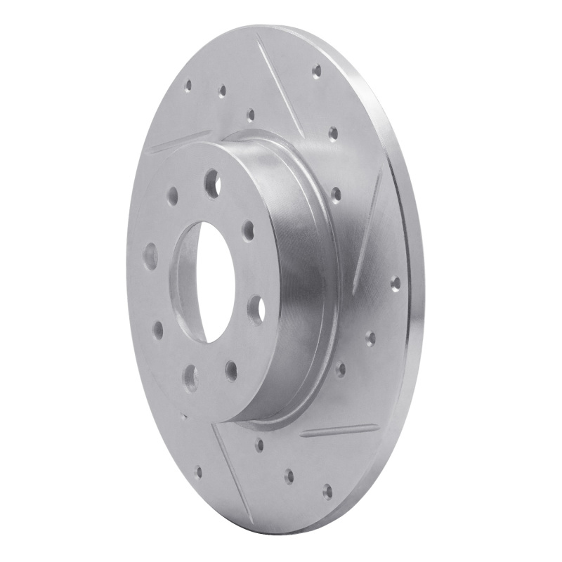 Picture of R1 13-19 Fiat 500E Rear Right Drilled & Slotted Silver Brake Rotor