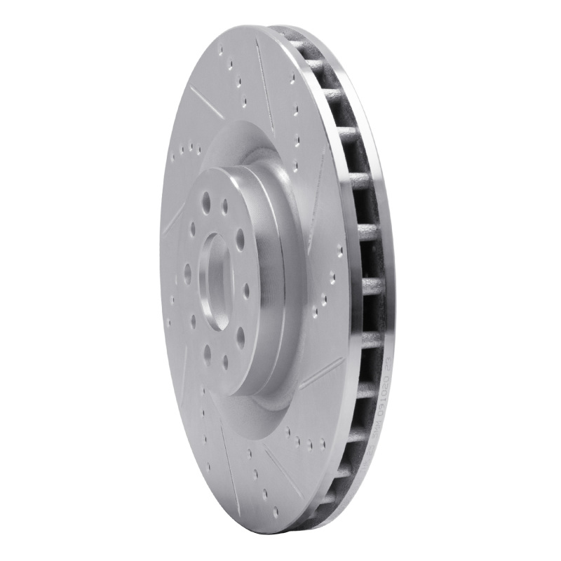Picture of R1 14-19 Fiat 500L Front Right Drilled & Slotted Silver Brake Rotor
