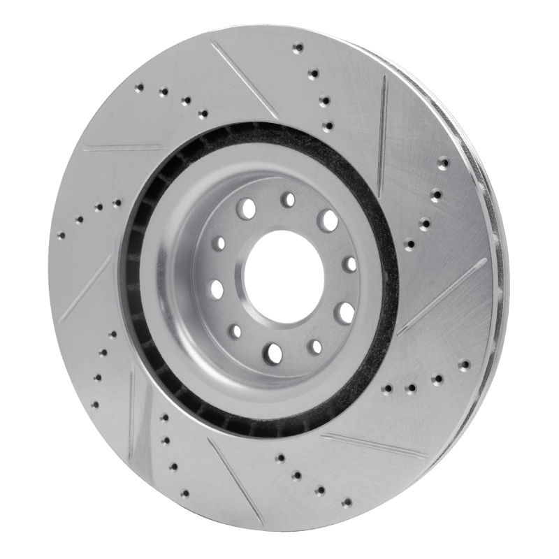 Picture of R1 14-19 Fiat 500L Front Left Drilled & Slotted Silver Brake Rotor