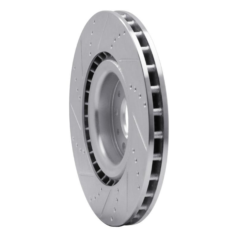 Picture of R1 14-19 Fiat 500L Front Right Drilled & Slotted Silver Brake Rotor