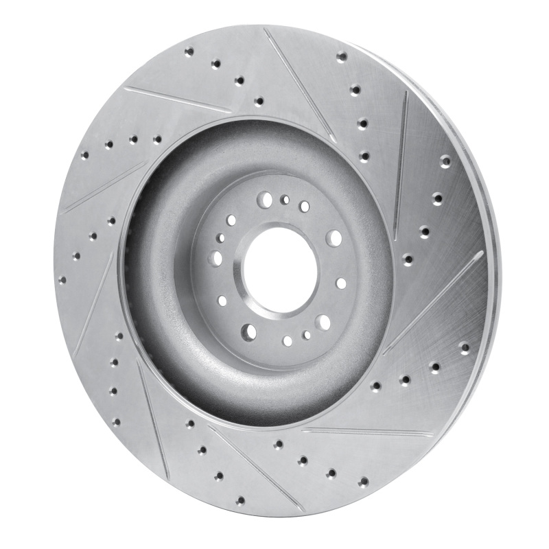 Picture of R1 17-22 Genesis G90 Front Left Drilled & Slotted Silver Brake Rotor