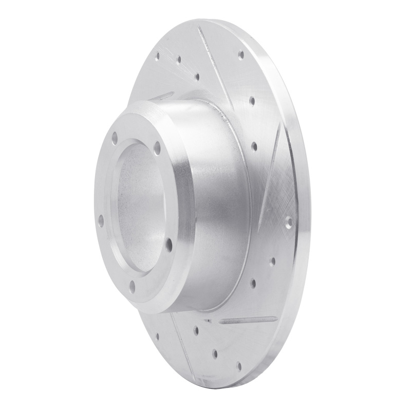 Picture of R1 74-99 Land Rover Defender 110 Front Right Drilled & Slotted Silver Brake Rotor