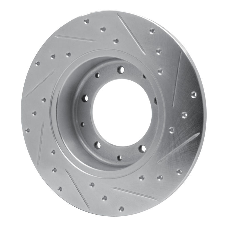 Picture of R1 74-16 Land Rover Range Rover Rear Left Drilled & Slotted Silver Brake Rotor