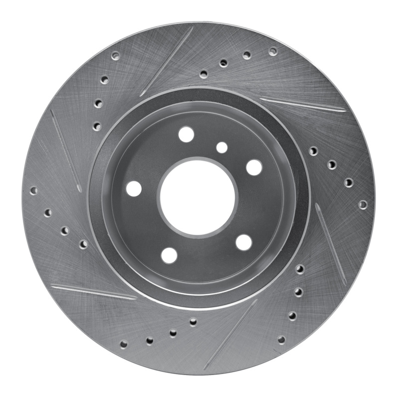 Picture of R1 99-04 Land Rover Discovery Front Right Drilled & Slotted Silver Brake Rotor