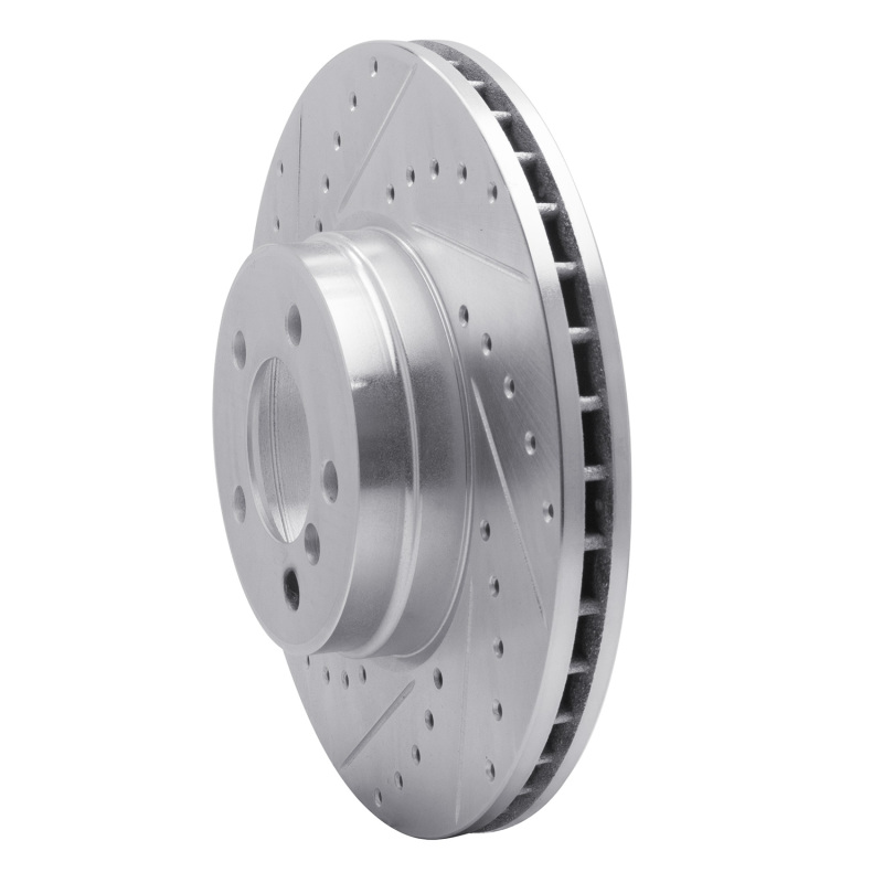 Picture of R1 03-05 Land Rover Range Rover Front Left Drilled & Slotted Silver Brake Rotor