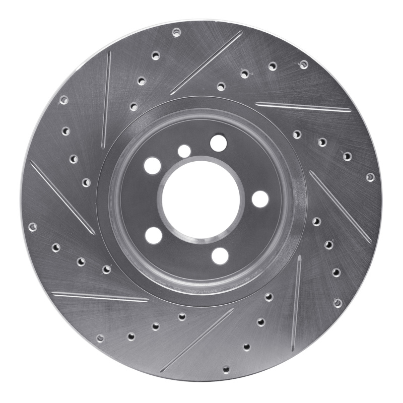 Picture of R1 03-05 Land Rover Range Rover Front Right Drilled & Slotted Silver Brake Rotor