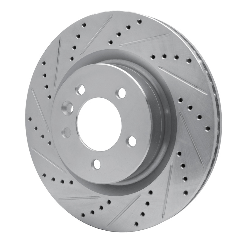 Picture of R1 05-09 Land Rover LR3 Front Left Drilled & Slotted Silver Brake Rotor