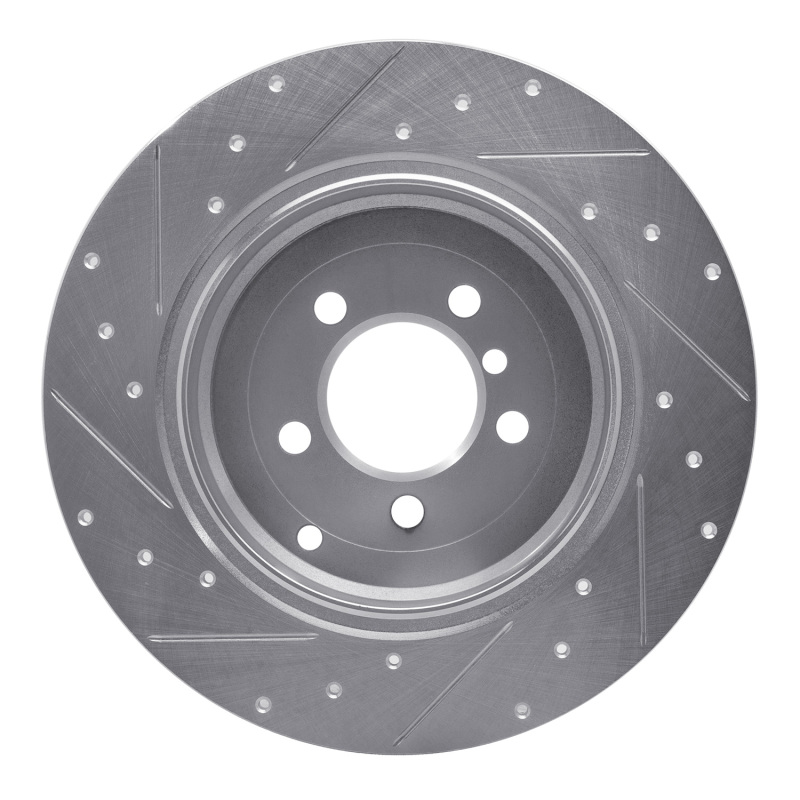 Picture of R1 03-05 Land Rover Range Rover Rear Right Drilled & Slotted Silver Brake Rotor