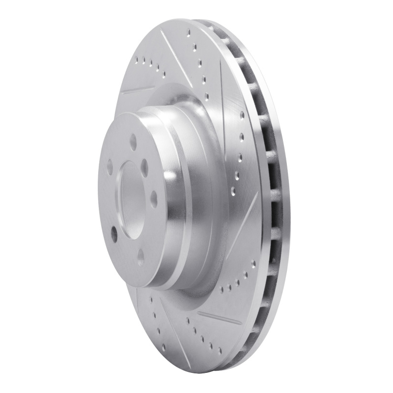 Picture of R1 06-12 Land Rover Range Rover Front Right Drilled & Slotted Silver Brake Rotor