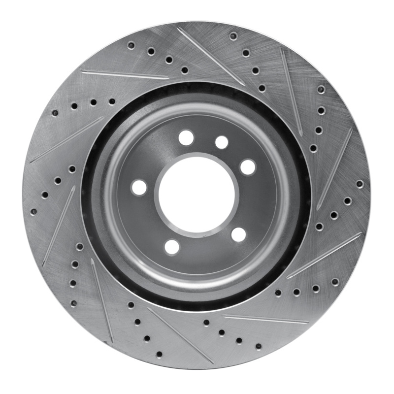 Picture of R1 05-09 Land Rover LR3 Front Left Drilled & Slotted Silver Brake Rotor