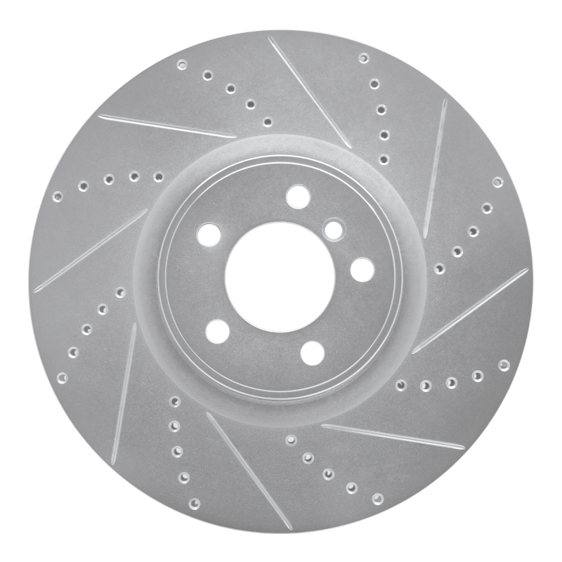 Picture of R1 10-12 Land Rover Range Rover Front Right Drilled & Slotted Silver Brake Rotor