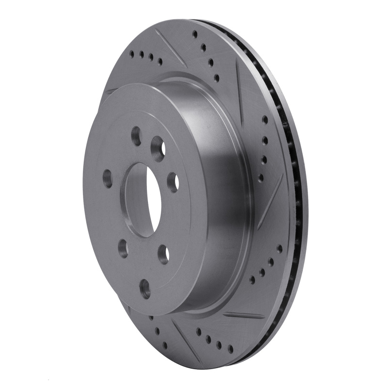 Picture of R1 08-12 Land Rover LR2 Rear Right Drilled & Slotted Silver Brake Rotor