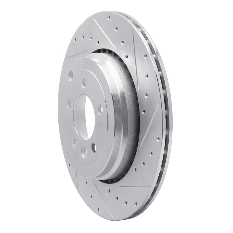 Picture of R1 10-13 Land Rover Range Rover Sport Rear Right Drilled & Slotted Silver Brake Rotor