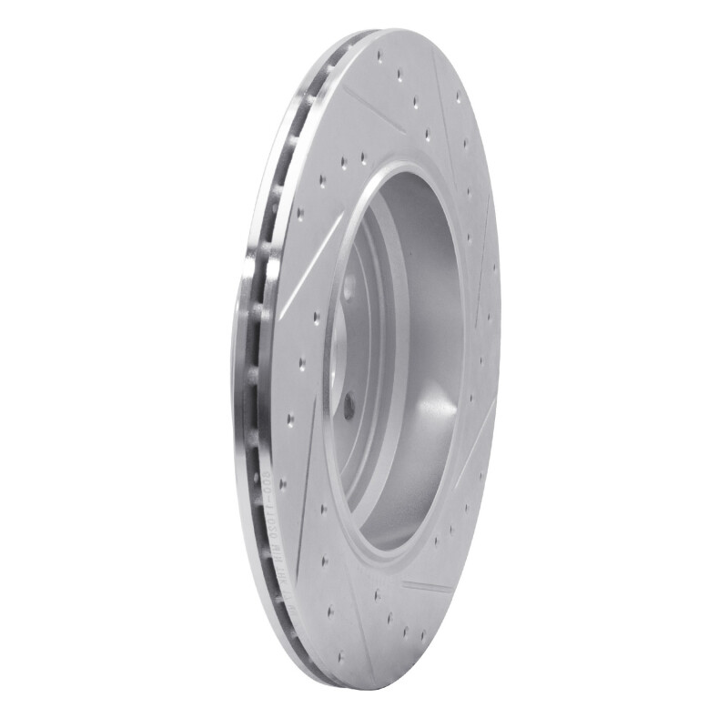 Picture of R1 10-13 Land Rover Range Rover Sport Rear Left Drilled & Slotted Silver Brake Rotor
