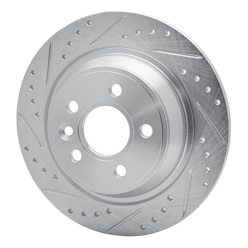 Picture of R1 09-15 Ford Focus RS (Mexico) Rear Left Drilled & Slotted Silver Brake Rotor