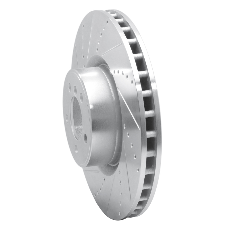 Picture of R1 10-12 Land Rover Range Rover Front Left Drilled & Slotted Silver Brake Rotor