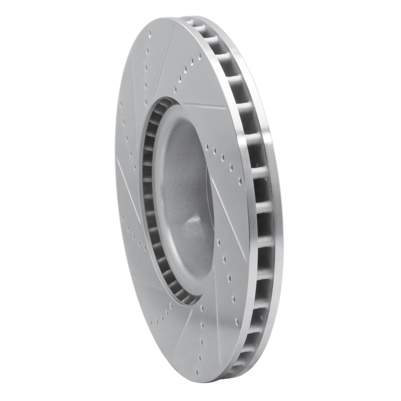 Picture of R1 10-12 Land Rover Range Rover Front Right Drilled & Slotted Silver Brake Rotor