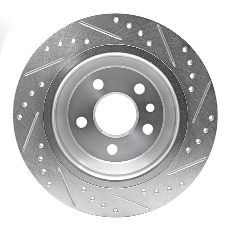 Picture of R1 09-15 Ford Focus RS (Mexico) Rear Left Drilled & Slotted Silver Brake Rotor