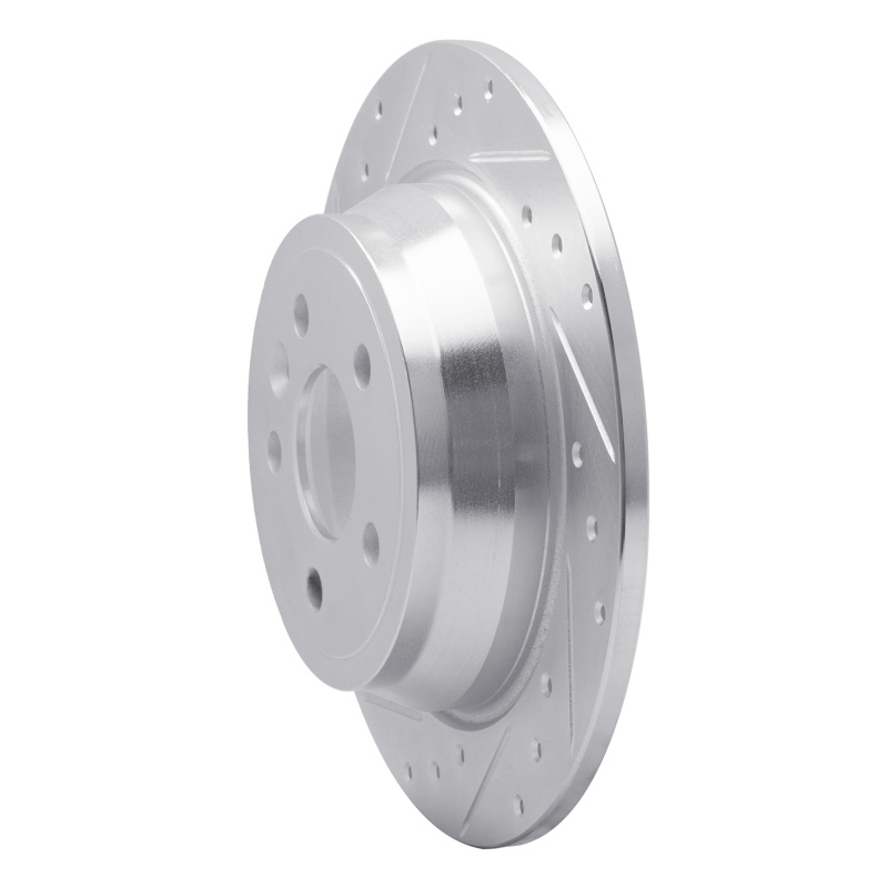 Picture of R1 13-15 Land Rover LR2 Rear Left Drilled & Slotted Silver Brake Rotor