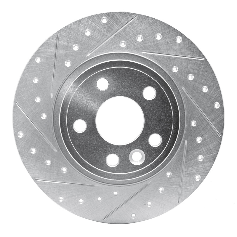 Picture of R1 15-20 Jaguar E-Pace Rear Left Drilled & Slotted Silver Brake Rotor