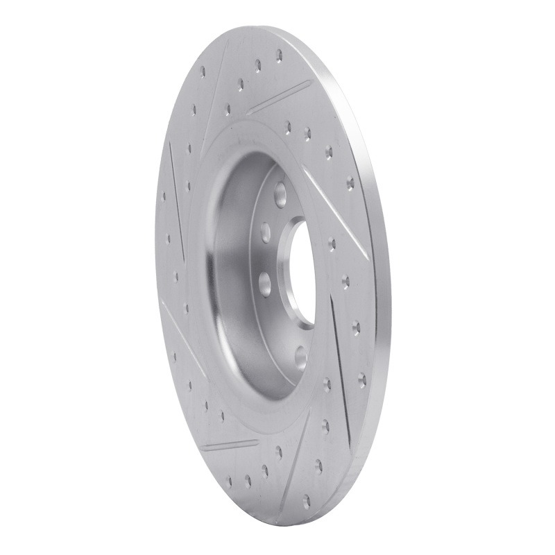 Picture of R1 15-20 Jaguar E-Pace Rear Right Drilled & Slotted Silver Brake Rotor