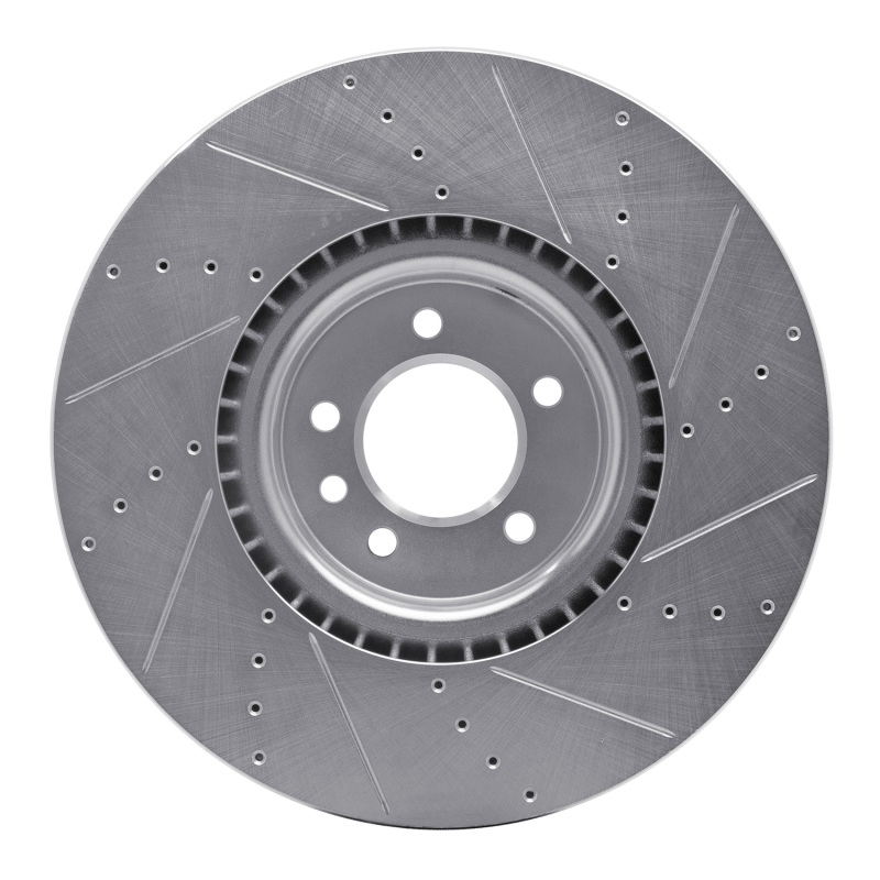 Picture of R1 18-25 Land Rover Defender 110 Front Right Drilled & Slotted Silver Brake Rotor