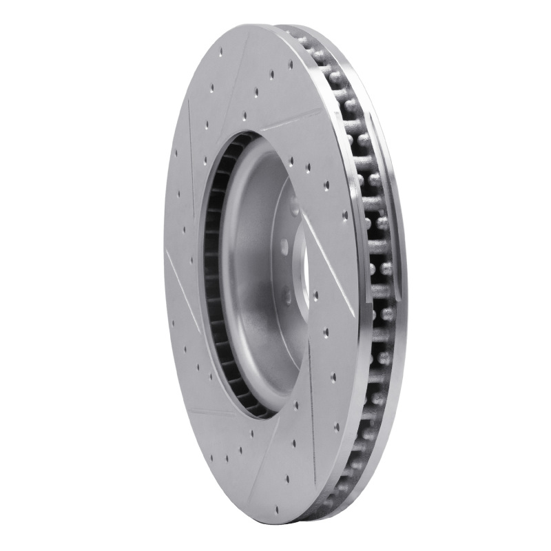 Picture of R1 18-20 Land Rover Range Rover Sport Front Right Drilled & Slotted Silver Brake Rotor