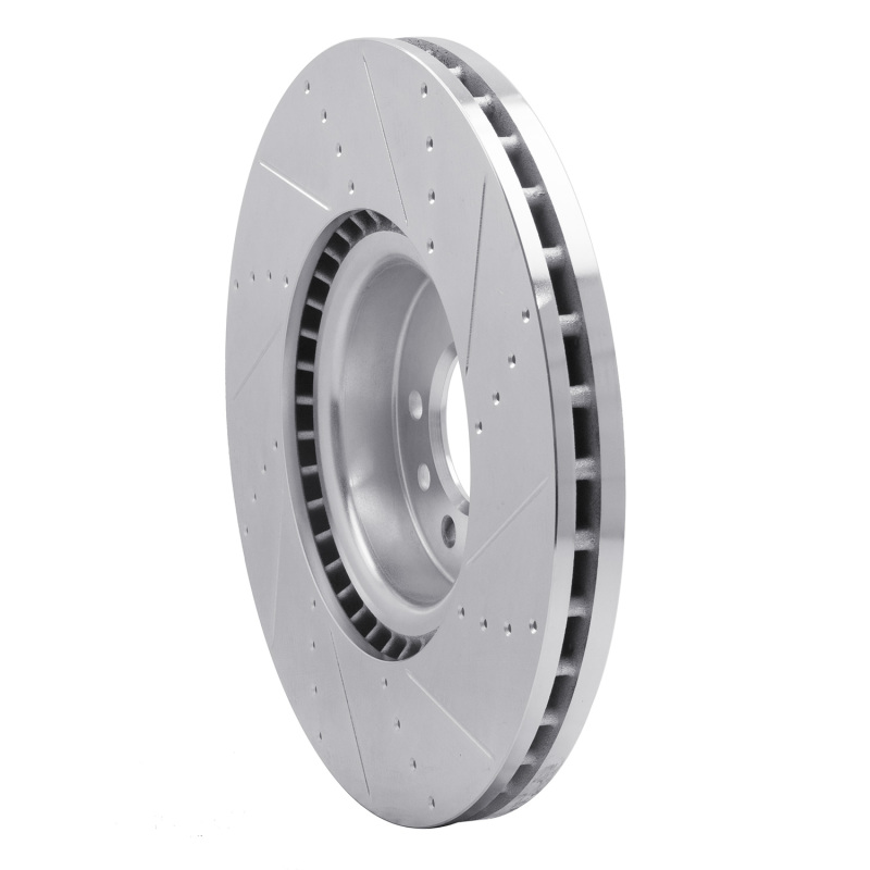 Picture of R1 18-25 Land Rover Defender 110 Front Right Drilled & Slotted Silver Brake Rotor