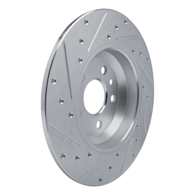 Picture of R1 20-22 Jaguar E-Pace Rear Right Drilled & Slotted Silver Brake Rotor